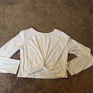 White long sleeve tie knot shirt. Brand is Gaze. Adult size medium